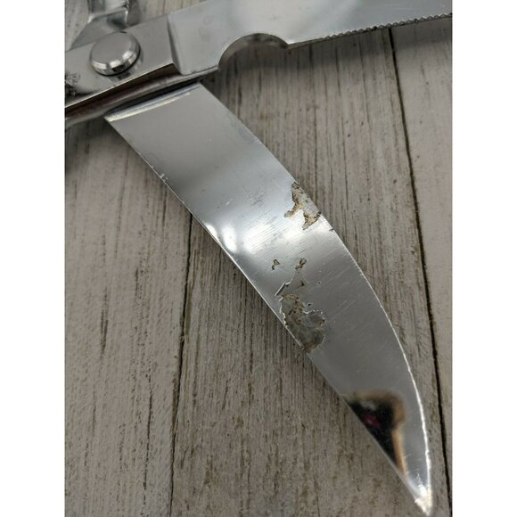 AS Italy Chrome Kitchen Shears Scissors Bone Poultry Shellfish 10 1/2" - Picture 6 of 9